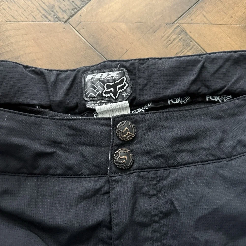 Fox Racing Shorts Black Padded Adjustable‎ Ripstop Biker - Picture 3 of 15